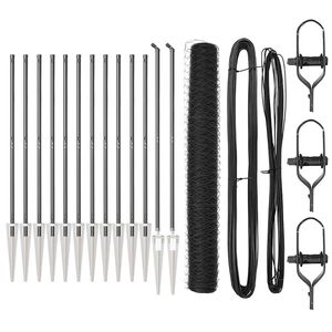 vidaXL Sechseckzaun mit Pfosten 25 x 1,4 m PVC-beschichteter Stahl