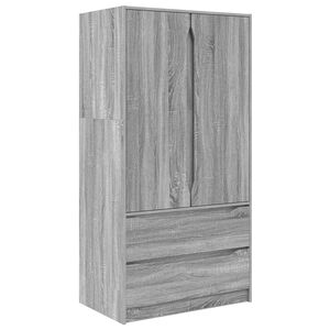 vidaXL Kleiderschrank Graues Sonoma 79,5 x 49 x 156 cm Holzwerkstoff