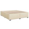 vidaXL Boxspringbett mit Matratze Creme 180x200 cm Stoff