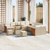 vidaXL Gartensofa-set mit Kissen 13 pcs Beige und Creme