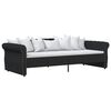 vidaXL Tagesbett USB Schwarz Stoff 90x200 cm
