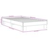 vidaXL Bettgestell Sonoma-Eiche 75x190 cm Holzwerkstoff und Metall