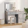 vidaXL Schminktisch mit T&uuml;r 2 pcs Grau 40 x 41 x 75 cm Holzwerkstoff