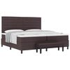 vidaXL Boxspringbett mit Matratze Dunkelbraun 200 x 200 cm Stoff
