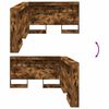 vidaXL Aufbewahrungskopfteil Ger&auml;ucherte Eiche 120 cm Holzwerkstoff