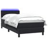 vidaXL Boxspringbett mit Matratze & LED Schwarz 100x220 cm Samt
