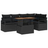 vidaXL Gartensofa-set 6 stk. 5-Sitzanzahl Schwarz und Braun