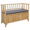 vidaXL Garten-Aufbewahrungsbank Natur 110 x 47 x 80 cm Bambus