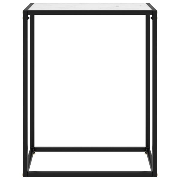 vidaXL Konsolentisch Wei&szlig; 60x35x75 cm Hartglas