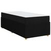 vidaXL Bettrahmen mit Matratze Schwarz 90 x 190 cm Stoff