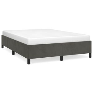 vidaXL Bettgestell ohne Matratze Dunkelgrau 140x200 cm Samt