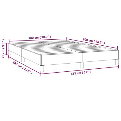 vidaXL Bettgestell ohne Matratze Hellgrau 180x200 cm Stoff