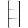 vidaXL Schiebet&uuml;r mit Beschlag Schwarz 90x205 cm ESG-Glas