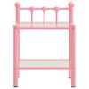 vidaXL Nachttische 2 Stk. Rosa Transparent Metall und Glas