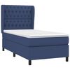 vidaXL Boxspringbett mit Matratze Blau 100x200 cm Stoff