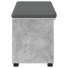 vidaXL Flurbank mit Kissen mit Regal Betongrau 100 x 38 x 46 cm