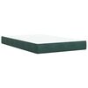 vidaXL Boxspringbett mit Matratze Dunkelgr&uuml;n 120x190 cm Samt