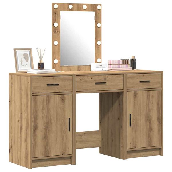 vidaXL Schminktisch mit Speicher Braun 50 x 41 x 135 cm Holzwerkstoff