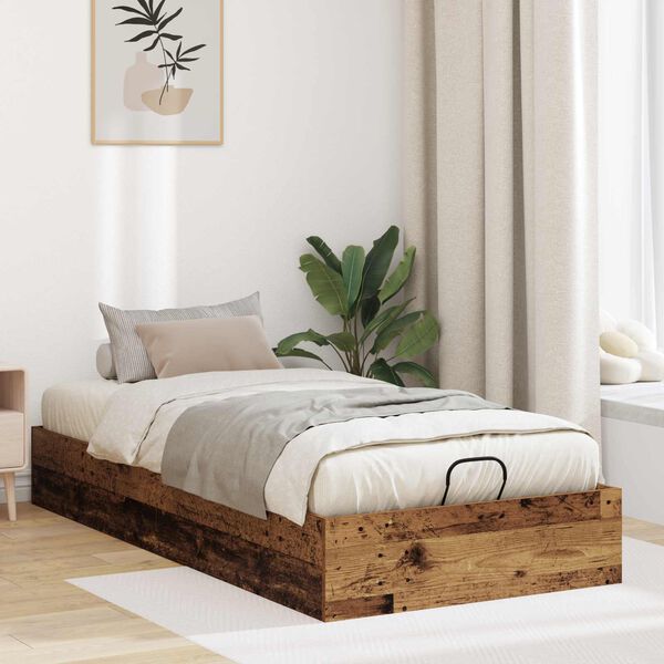 vidaXL Ottoman Bettgestell Altholz 75,5 x 190 cm Holzwerkstoff