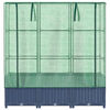 vidaXL Hochbeet mit Gew&auml;chshaus-Aufsatz Rattan-Optik 120x40x138 cm