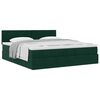 vidaXL Ottoman-Bett mit Matratze Dunkelgr&uuml;n 180x200 cm Samt