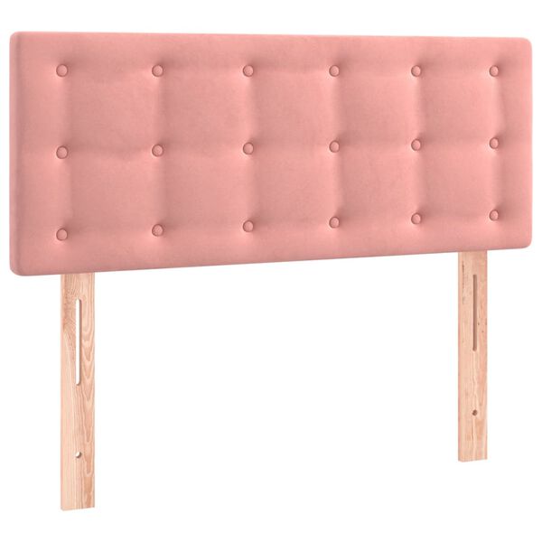vidaXL LED Kopfteil Rosa 90x5x78/88 cm Samt
