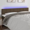 vidaXL LED Kopfteil Dunkelbraun 160x5x78/88 cm Stoff