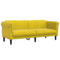 vidaXL Sofa 3-Sitzer Gelb Samt