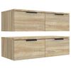 vidaXL Wandschr&auml;nke 2 Stk. Sonoma-Eiche 68x30x20 cm Holzwerkstoff