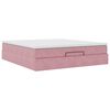vidaXL Ottoman-Bett mit Matratze Rosa 160x200 cm Samt
