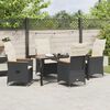 vidaXL Garten Essgruppe mit Kissen 5 pcs Schwarz Poly-Rattan