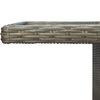 vidaXL Gartentisch Braun Poly Rattan und Hartglas