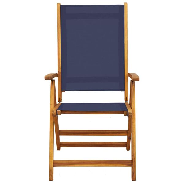 vidaXL Gartenst&uuml;hle 2 Stk. Klappbar Massivholz Akazie und Textilene