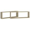 vidaXL W&uuml;rfelregale 2 Stk. Sonoma-Eiche 80x15x26,5 cm Holzwerkstoff