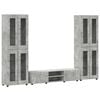 vidaXL TV-Schrankset mit Regal FLORIN 3 pcs Beton Grau Holzwerkstoff