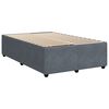 vidaXL Boxspringbett mit Matratze Dunkelgrau 120x190 cm Samt