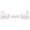 vidaXL 5-tlg. Garten-Lounge-Set Wei&szlig; Massivholz Kiefer