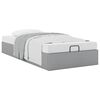 vidaXL Ottoman-Bett ohne Matratze Hellgrau 90x190 cm Stoff