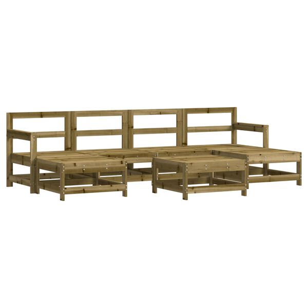vidaXL 7-tlg. Garten-Lounge-Set Kiefernholz Impr&auml;gniert