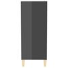 vidaXL Sideboard Hochglanz-Grau 57x35x90 cm Holzwerkstoff
