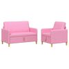 vidaXL Sofa Set mit Stauraum 2 pcs Rosa Polyester