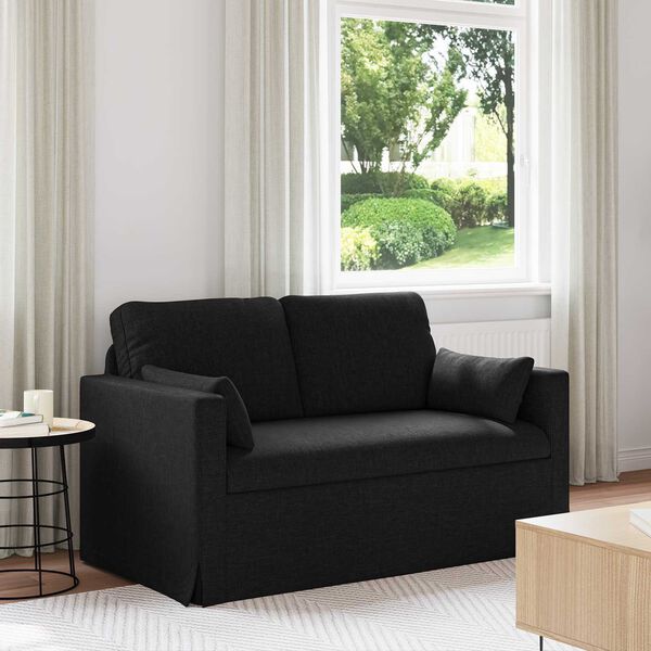 vidaXL Sofa 120cm Schwarz Metall