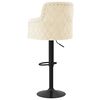 vidaXL Barhocker 2 Stk. Creme Samt