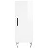 vidaXL Highboard Hochglanz-Wei&szlig; 34,5x34x180 cm Holzwerkstoff