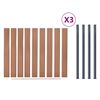 vidaXL Zaunelement-Set Braun 526x186 cm WPC