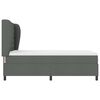 vidaXL Boxspringbett mit Matratze Dunkelgrau 140 x 190 cm Stoff
