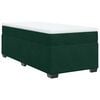 vidaXL Boxspringbett mit Matratze Dunkelgr&uuml;n 100x200 cm Samt