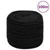 vidaXL Arbeitsseil Schwarz 8 mm 100 m Polyester