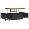vidaXL Garten-Sofa-Set mit Kissen 8 pcs Schwarz Poly Rattan