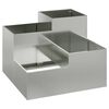 vidaXL Gartenblumentopf Silber 100 x 100 x 60 cm Verzinkter Stahl